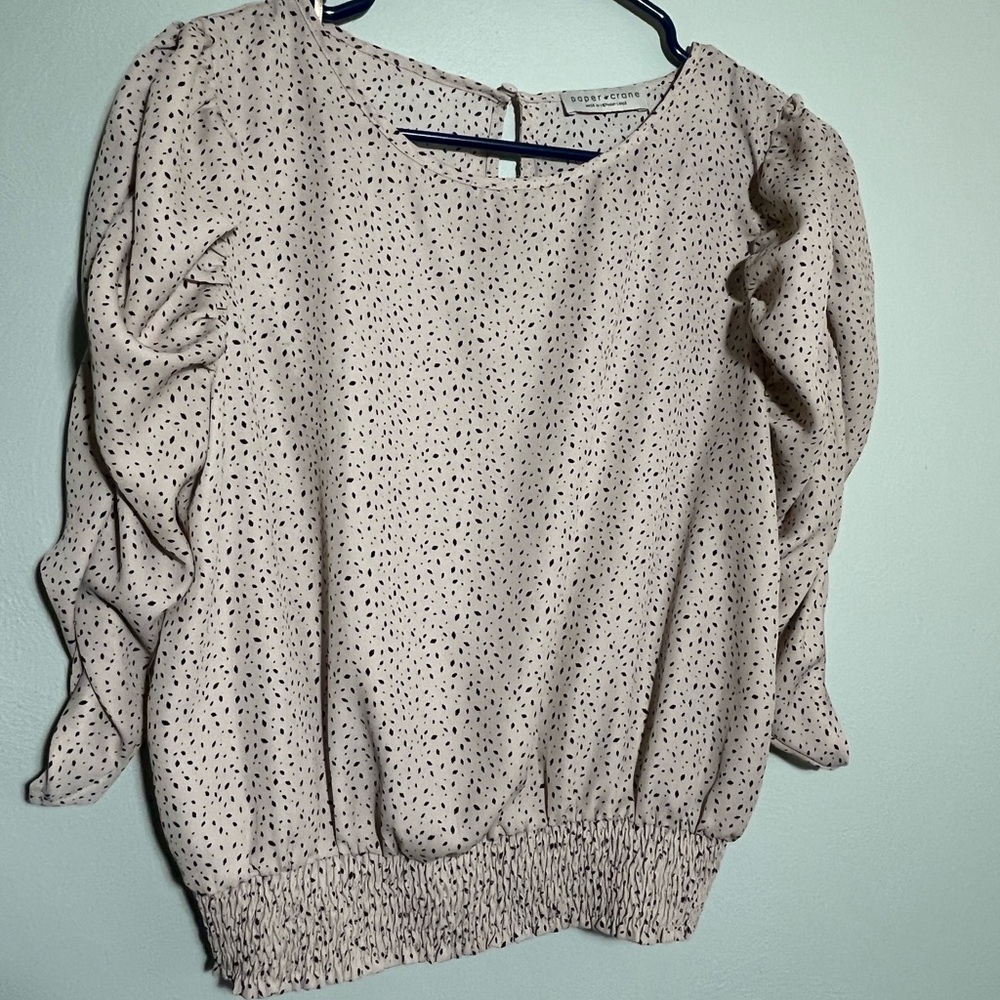 NWOT Paper Crane Cropped print top.